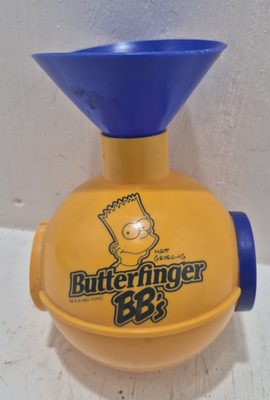 #ad #ad RARE Vintage The Simpsons Butterfinger BB#x27;S Plastic Container Bart Dispenser $199.99
