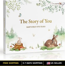 Baby Keepsake Memory Book - First 5 Years Scrapbook for Boys Girls