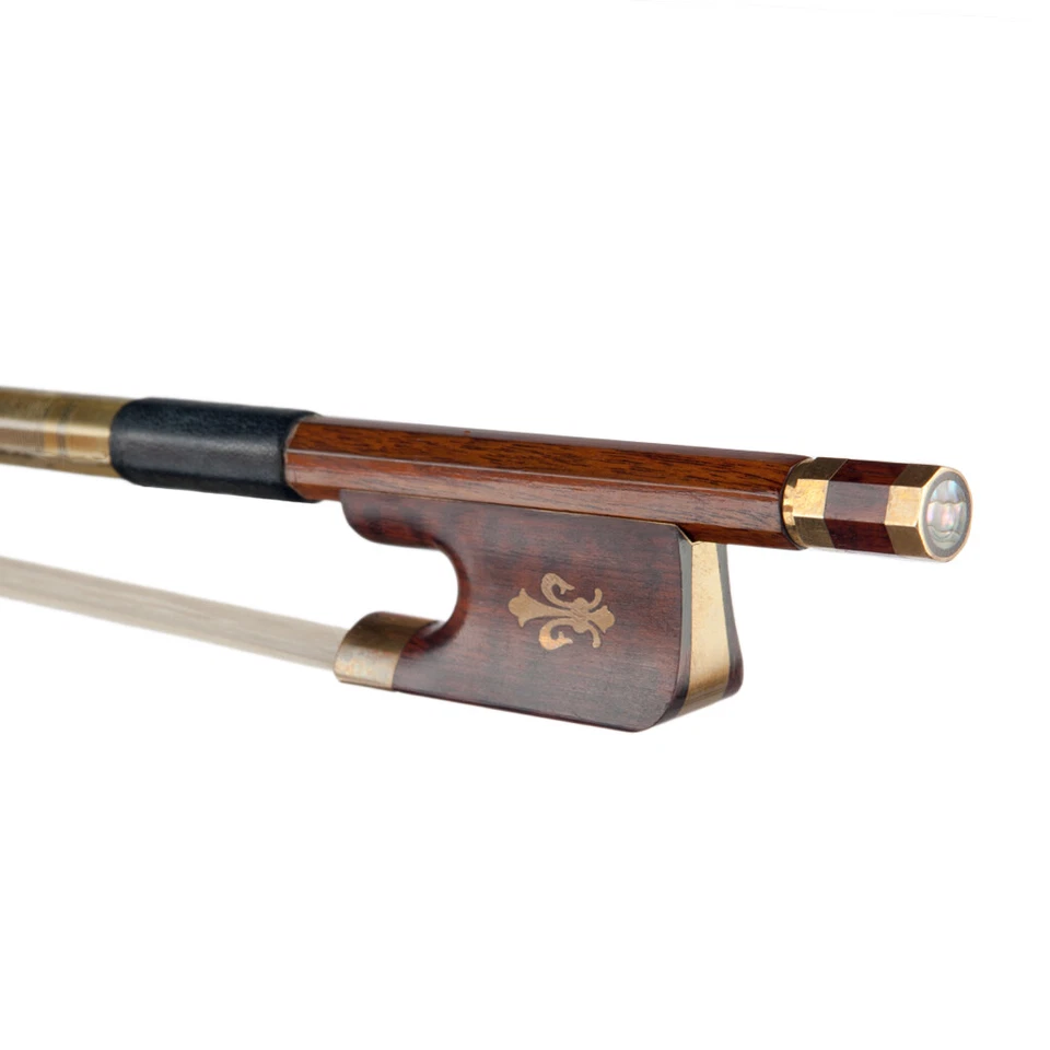 Well-balanced Brazilwood 4/4 Cello Bow Round Stick W/Snakewood Frog - Image 2 of 4