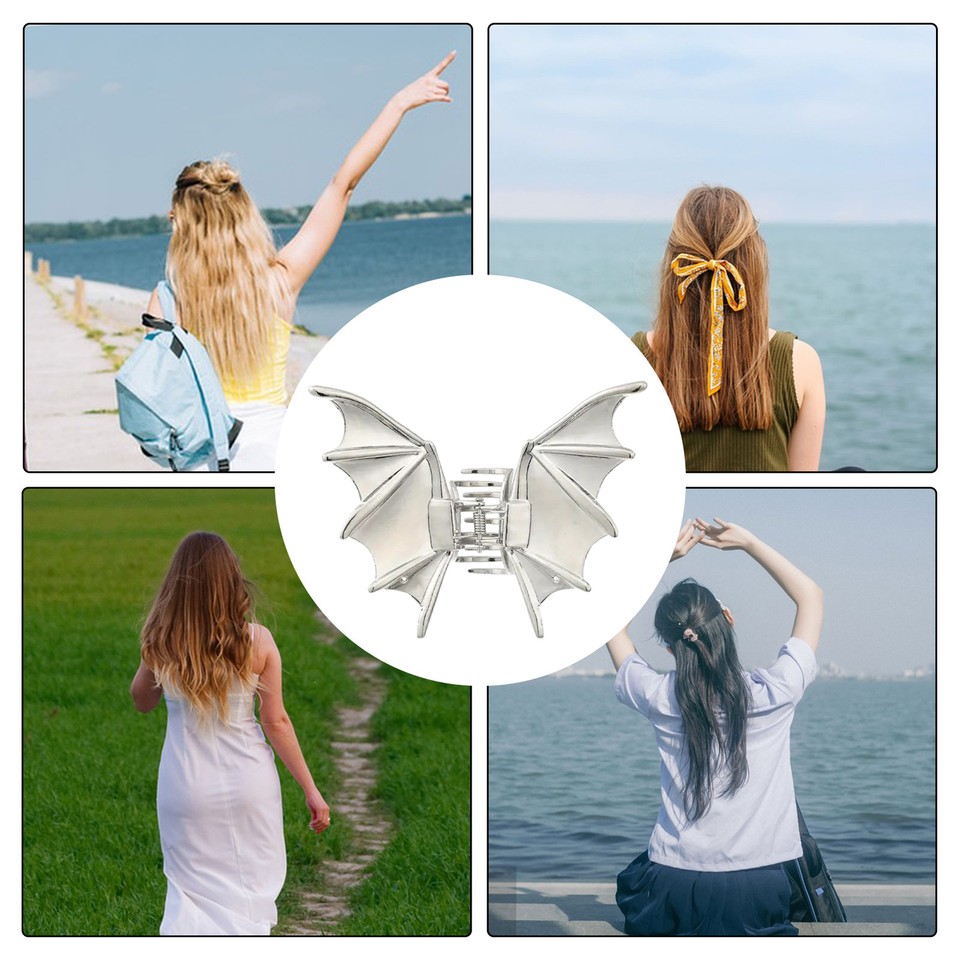 Bat Wing Claw Clips Metal Gothic Wing Shape Hair Claw NoSlip Hair