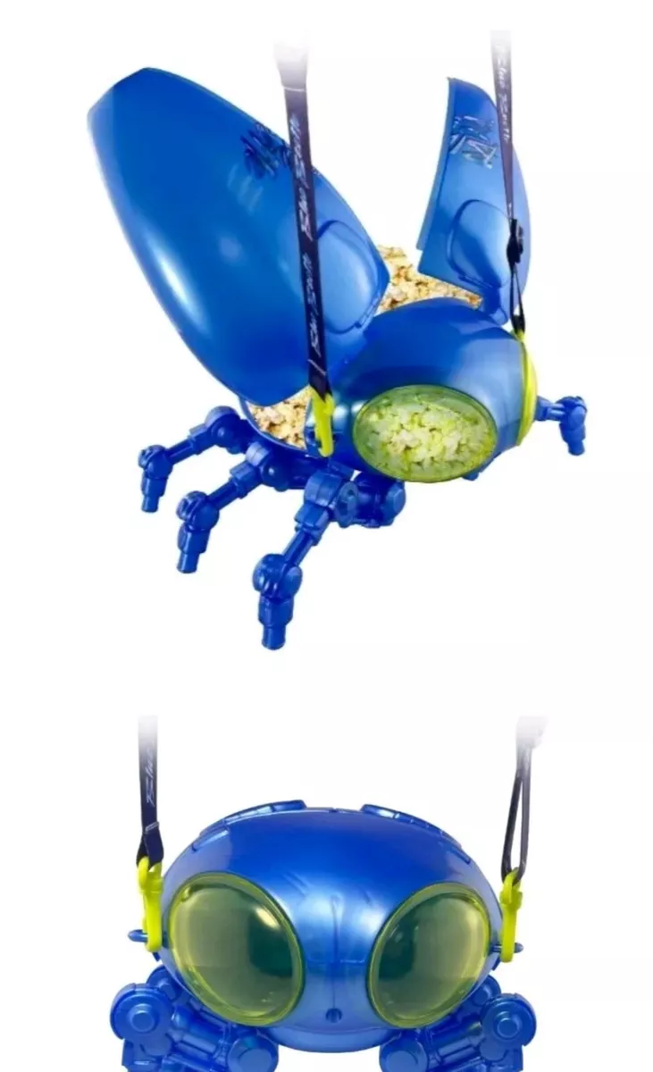 Blue Beetle Bug Ship Popcorn Container With Lanyard