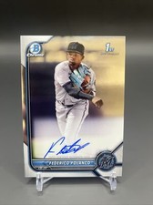 2022 Bowman Chrome Federico Polanco Auto On Card 1st Bowman Miami Marlins  