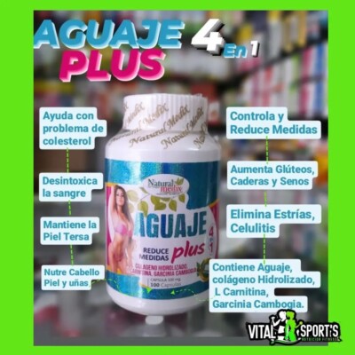 Aguaje Plus Reduce medidas AUMENTA CADERAS,GLUTEOS Y PIERNAS NATURAL MEDIX