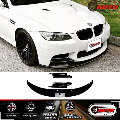 BMW 3er E90 E91 E92 E93 M3 Frontsplitter Spoiler Lippe Glanz Schwarz 2007-2013