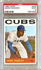 1964 TOPPS #336 ANDRE RODGERS PSA 9 MINT CUBS