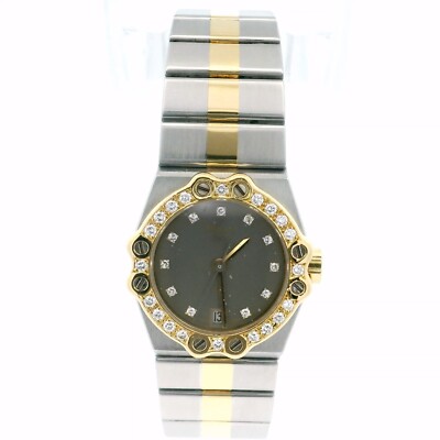 Chopard St. Moritz Ref. 8024 Lady Uhr 24mm Diamantkranz Stahl/Gold