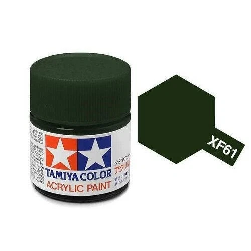 TAMIYA COLOR ACRYLIC PAINT MINI - XF-61 DARK GREEN 10ml - NUOVO