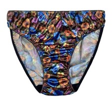 Second Skin Satin Hipster Panty Colorful Floral Print S