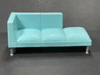 Vintage Barbie Doll House Furniture Blue Sofa Couch Chaise Mattel 2000