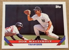 TOPPS DON MATTINGLY 1993 #32YANKEES FIRST BASE BASEBALL CARD