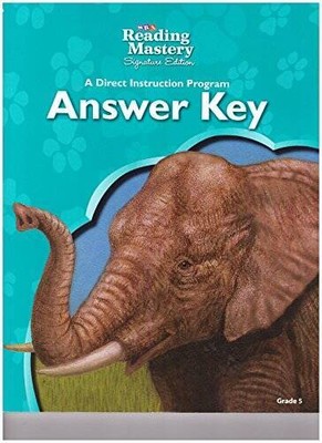 SRA Reading Mastery A Direct Instruction Program Answer Key Grade 5 - GOOD
