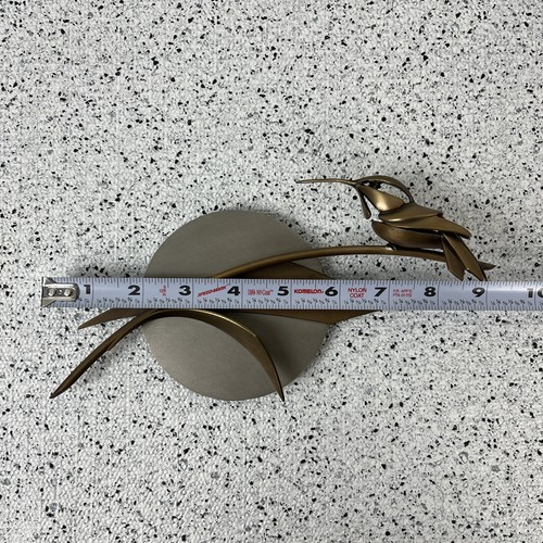 Don Rambadt Hummingbird Metal Sculpture Wall Art Bronze Stainless Steel RARE 9" - Picture 10 of 10