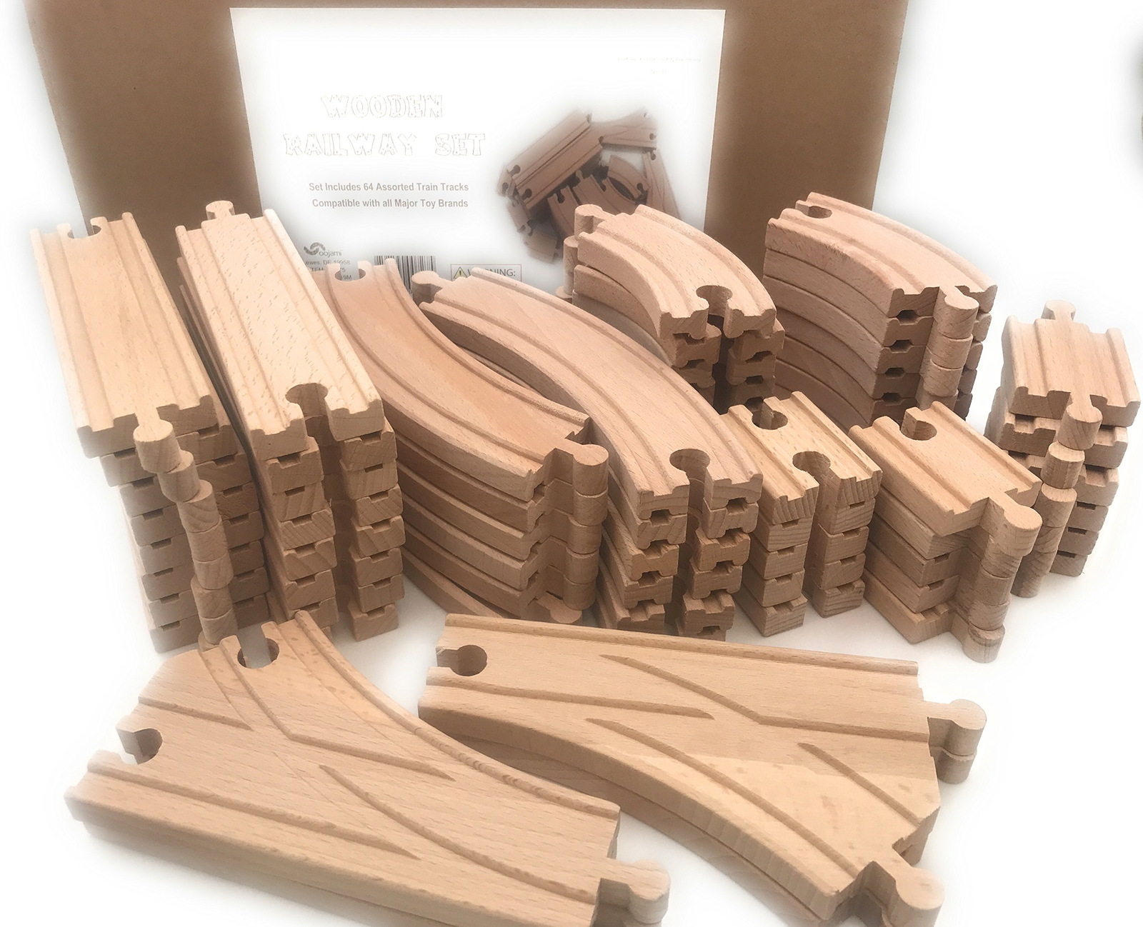 wooden railway track pieces