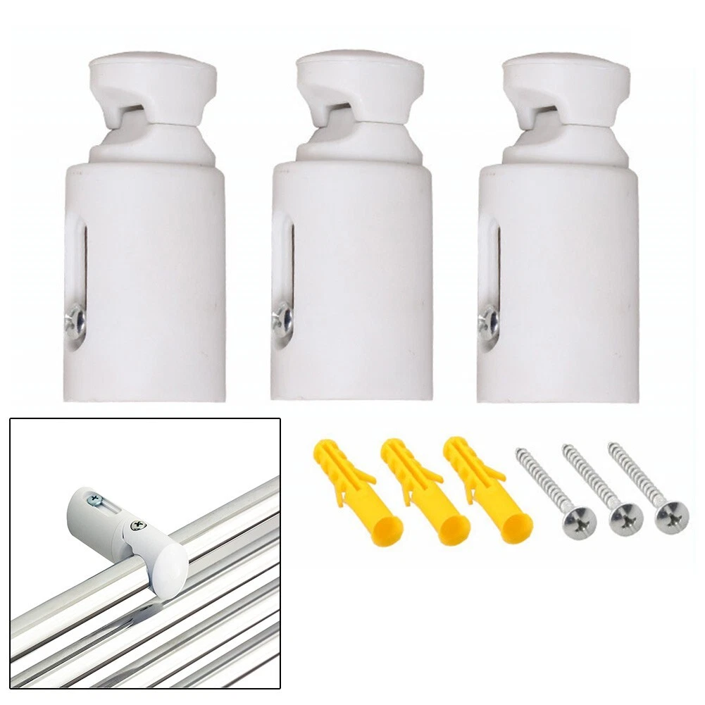Universal Wall Mounting Brackets for Towel Rails Set of 3 Steel Mounts |  eBay