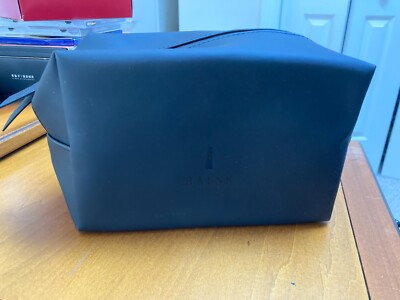 Rains Black Men's Small Wash bag Travel Toiletry Bag