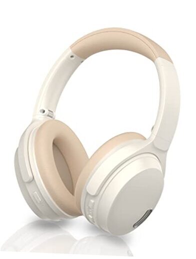 Active Noise Cancelling Wireless Bluetooth Over-Ear Headphones, Memory White