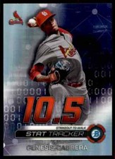 2019 Bowman Chrome Stat Tracker Refractor Genesis Cabrera St. Louis Cardinals