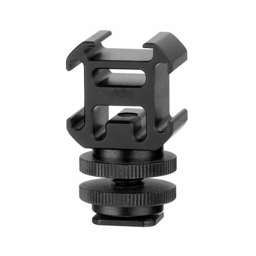 Triple Cold Shoe Extension LED Mic Mount Plate for Zhiyun Smooth OSMO Mobile - Picture 6 of 9