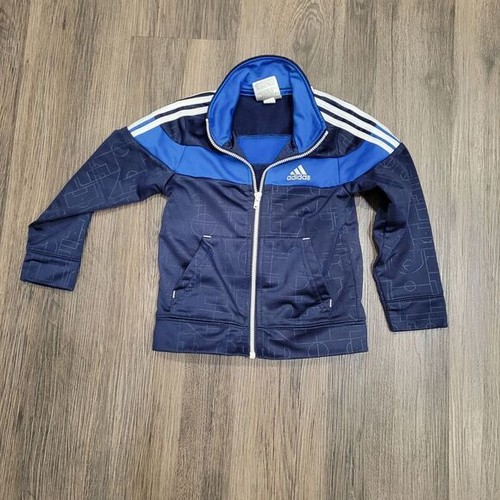Adidas boys 24 month warm up jacket blue