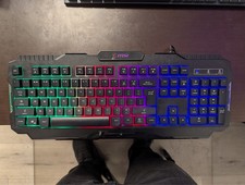 MSI Forge GK100 RGB Gaming Keyboard Wired USB Full Size Backlit PC Tested