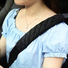 Tatuo 4 Pack Car Seat Belt Cover Soft Comfort Shoulder Pads 10.6 Inch Black