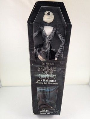 Nightmare Before Christmas Vintage Jack Skellington Poseable Doll Applause Rare!