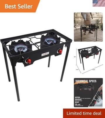 Propane Double Burner Two Burner Camp Stove Outdoor High Pressure Propane 2 B...