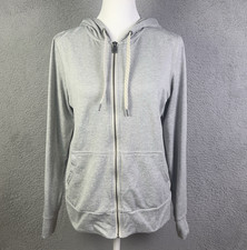 Vuori Halo Performance Hoodie 2.0 Womens Small Heather Gray Full Zip DreamKnit