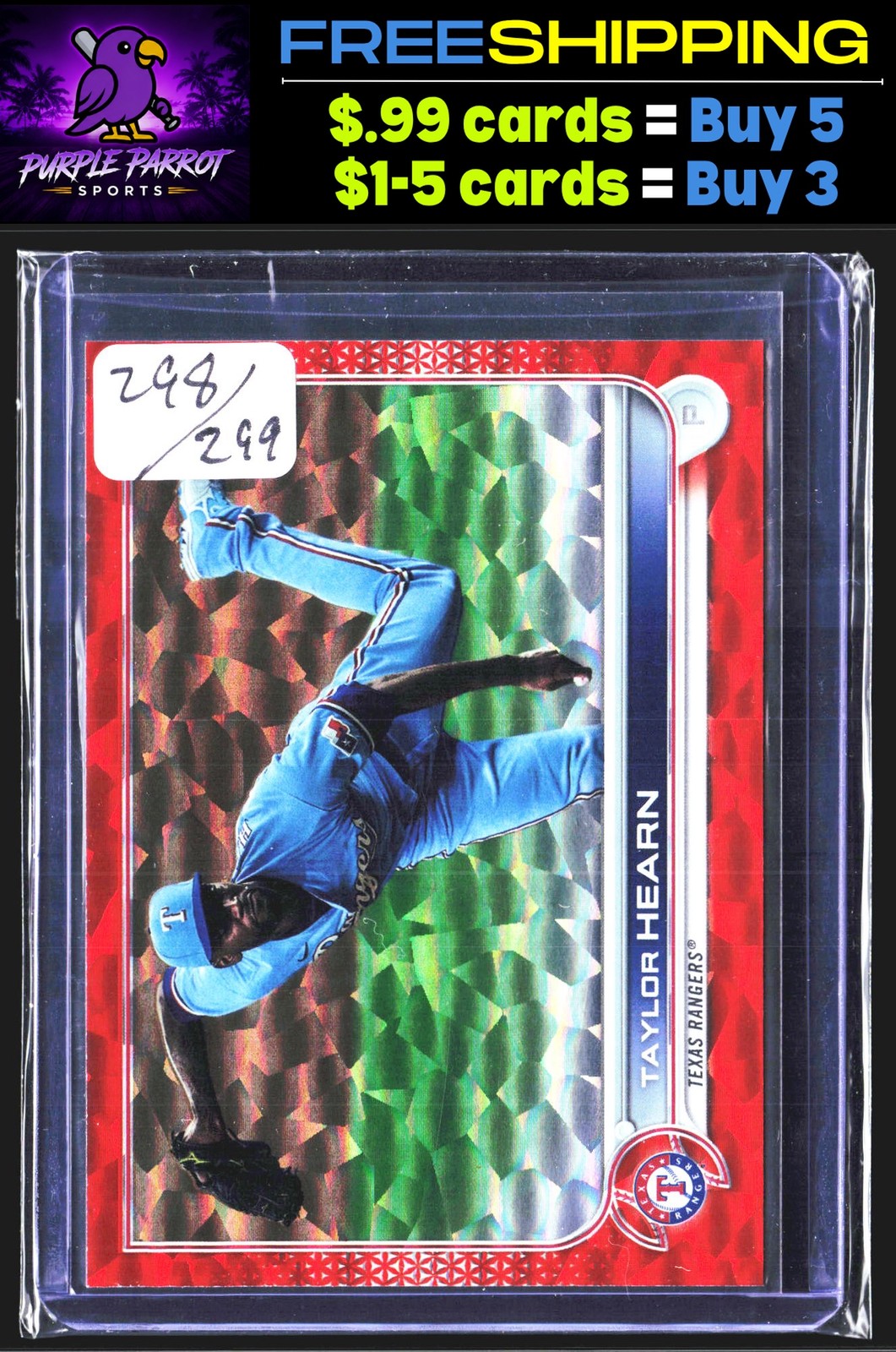 Taylor Hearn 2022 Topps #634 Orange Foilboard #/299