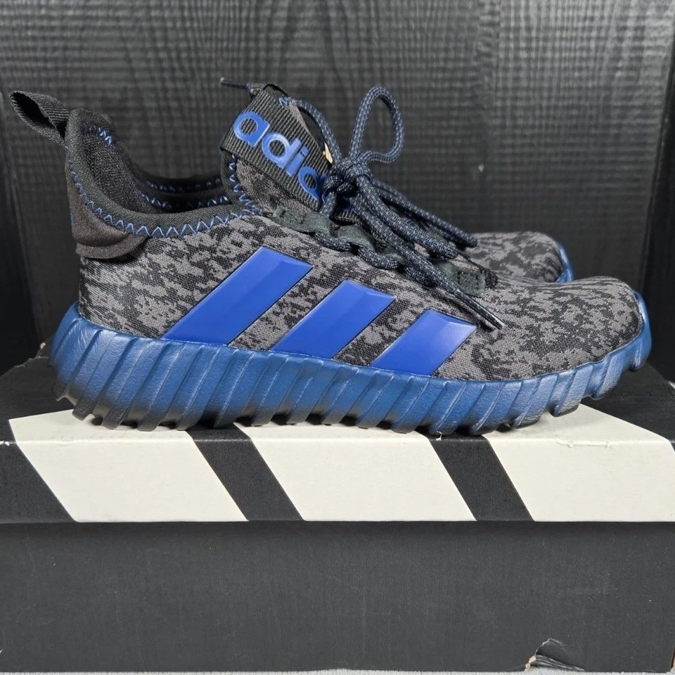 Adidas Kaptir 3 S K Niños Zapatos para Correr Negro Azul JQ7334 Talla 2 Foto 3 de 4