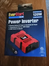 Everstart 120W 7000M Power Inverter Car Adapter New Opened Package