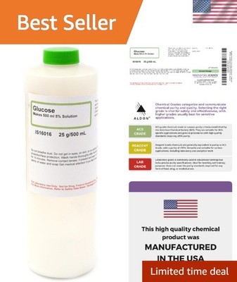 25g Glucose Solution - Makes 500mL 5% | Ideal for Labs & Education