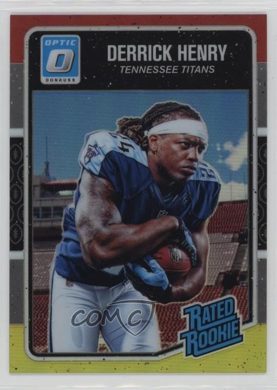 2016 Donruss Optic Rated Rookie Red and Yellow Derrick Henry #165 Rookie RC 2f6