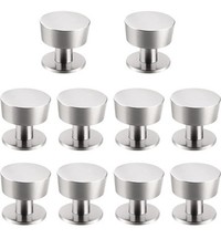 10Pack Brushed Satin Nickel Cabinet Knobs Single Hole Kitchen Cabinet Handles.NI