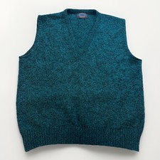 Jantzen VTG XL USA V-Neck Mens Sleeveless Sweater Vest Green MINT