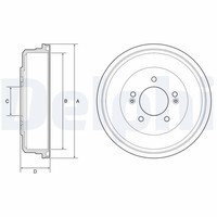Bremstrommel Hinten FüR Hyundai Santa FE I SM FÉ / 2.0 2.4 2.7 00-06 5832926000