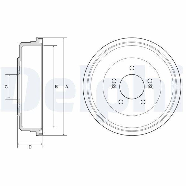 Bremstrommel Hinten FüR Hyundai Santa FE I SM FÉ / 2.0 2.4 2.7 00-06 5832926000-image