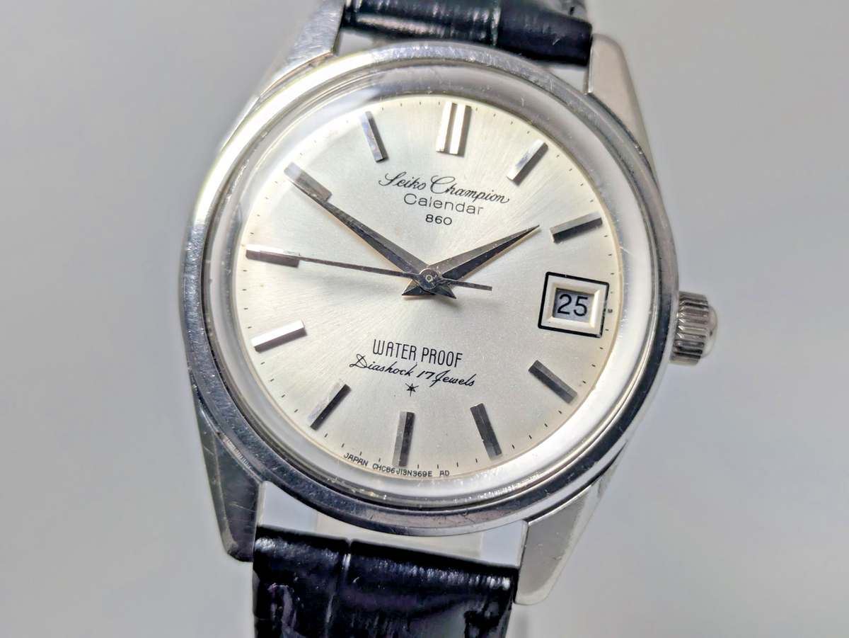 Rare 1964 Seiko Champion Calendar 86898 Campion 860 Silver Dial