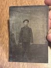 Antique Tin Type Photo Boy Standing 2.5”x3.5” 1800s Early Victorian Era