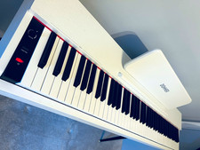 Donner OURA S100 White 88-Key Weighted Digital Home Piano Stand 3 Pedals