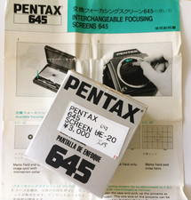 Pentax 645 Focusing Screen UG-20 grid matte field  cross hairs Type  manuals