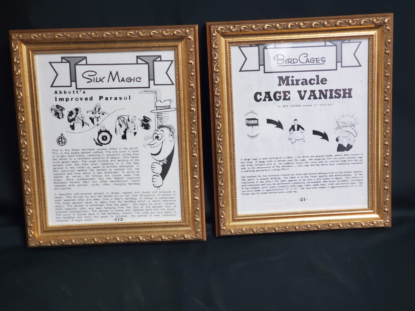 Magic Trick Artwork. Abbotts Magic Framed. No Reserve | eBay