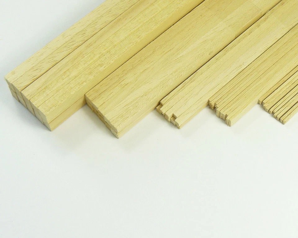 HOBBIES CRAFT AND MODELLING WOOD Obeche Stripwood Bundles of 10