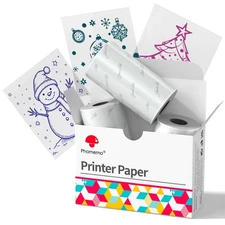 Sticker Paper- Transparent Single-Color Pink, Blue, Green Thermal Paper for M...