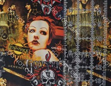 Custom 100 Cotton Woven Fabric Godsmack Band Artist by the 1/4 Yard 9x56