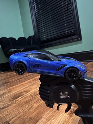 KYOSHO Chevrolet Corvette ZR1 Blue Mini-Z RWD Readyset LED RC Car