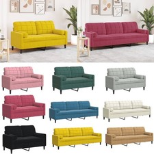 Sofa mit Zierkissen Couch Loungesofa Schlafsofa Polstersofa Stoff 9 Farbe Breite