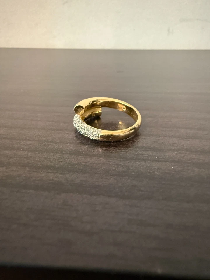 Swarovski - Anel Dextera - Branco, banhado a ouro - Tamanho: 60 - Imagem 2 de 4