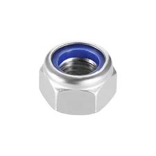 1Pcs M20x2.5mm Hex Nylon Inserted Self-Lock Nut Fastener 304 Stainless Steel