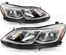 Chrome Left+Right Pair Headlights Assembly For 2016-2019 Chevrolet Cruze Clear